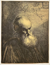 Charger l'image dans la galerie, Jan LIEVENS Buste de vieil homme avec une longue barbe.  c.1640. Gravure.