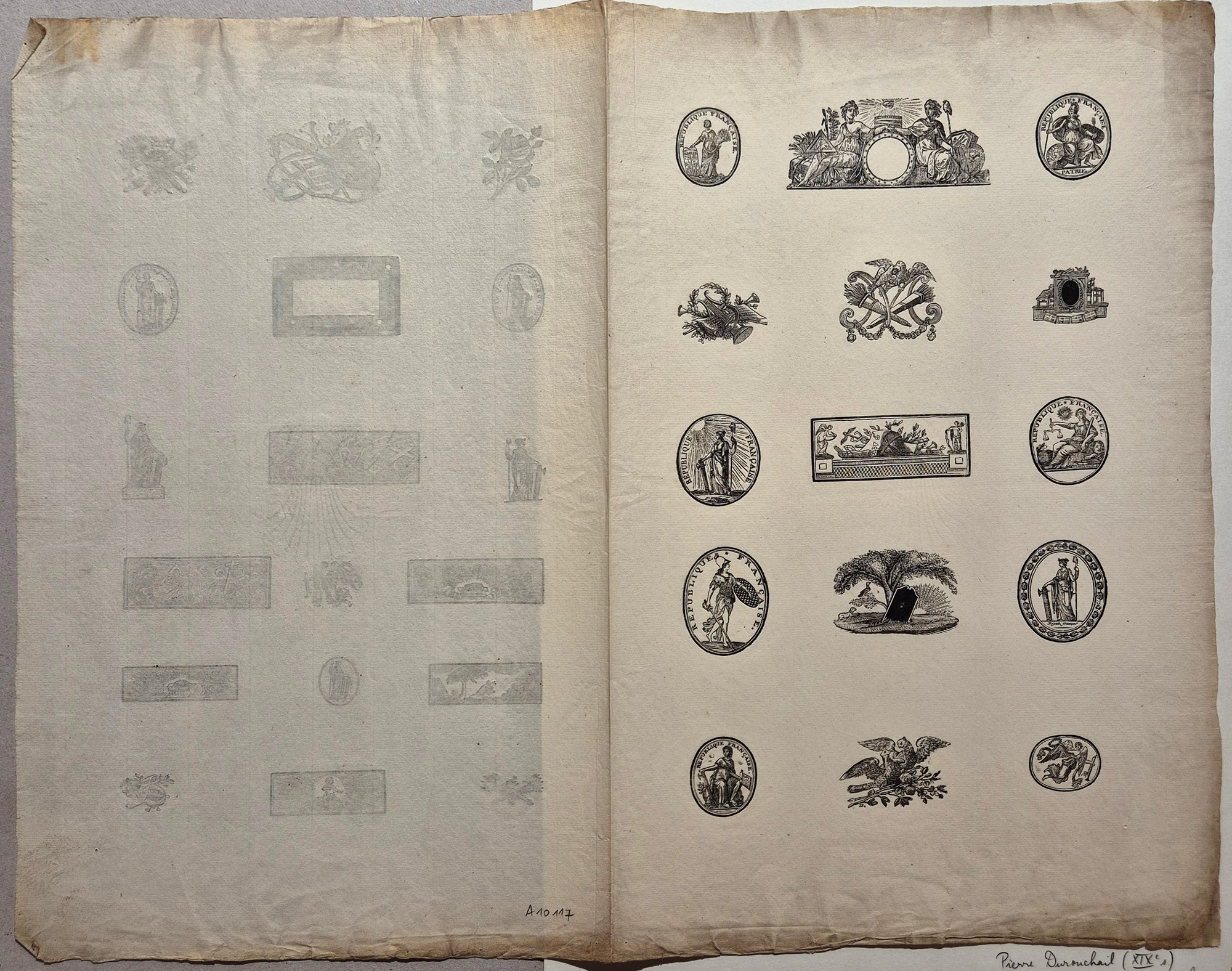 Feuille de divers ornements (République Française).