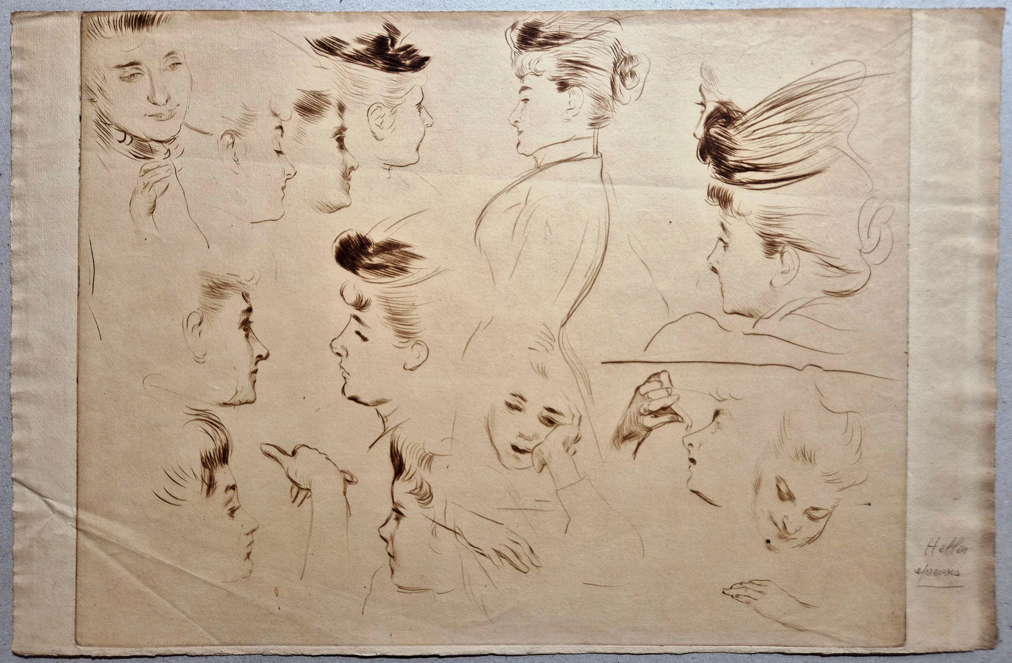 Etude de tête de femme. Helleu.