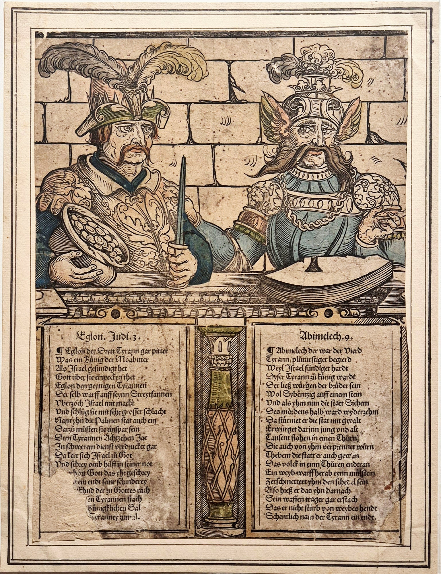 Eglon et Abimelech. Schön.