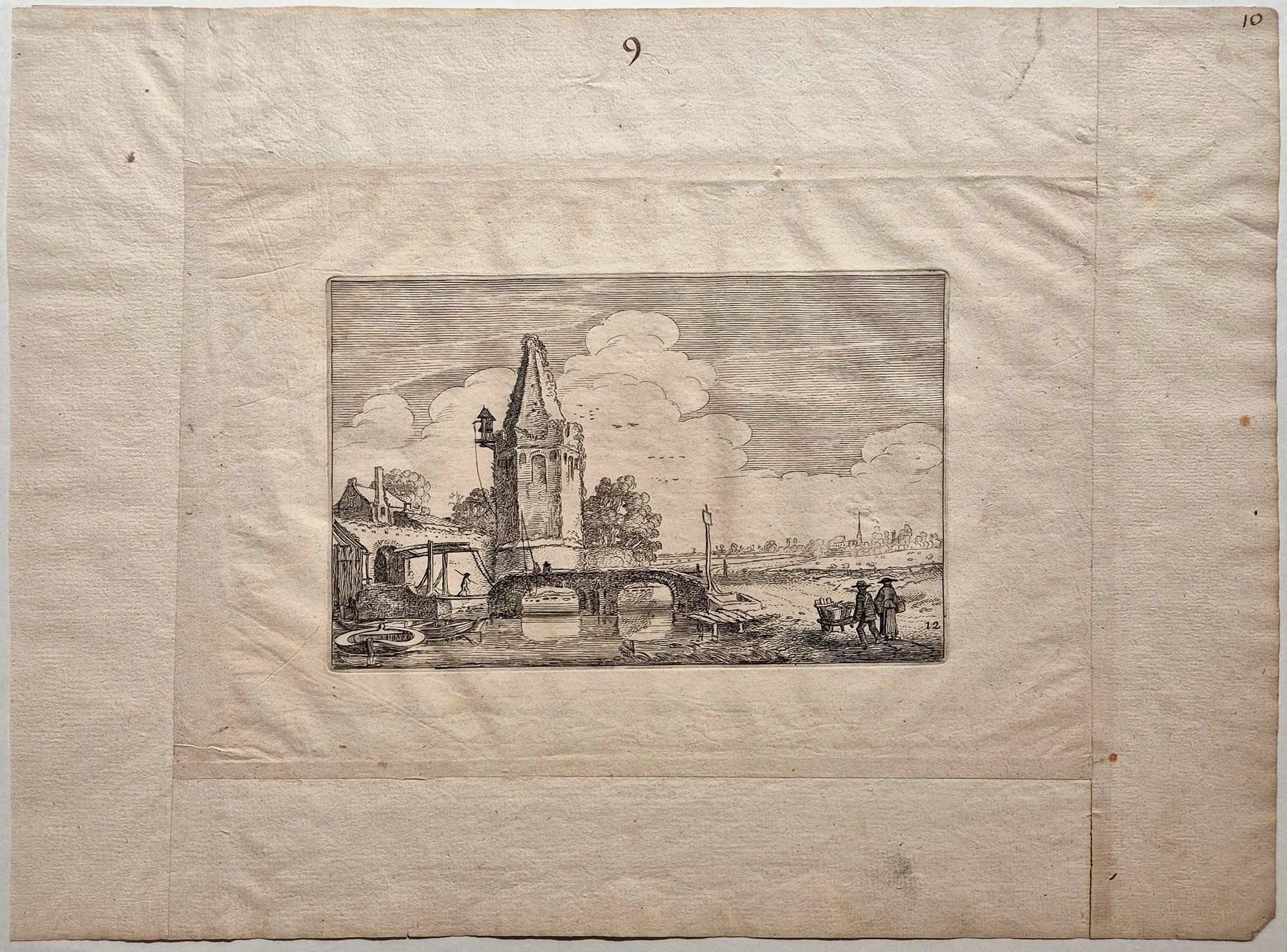 Une tour de la rivière Niers. Van de Velde.