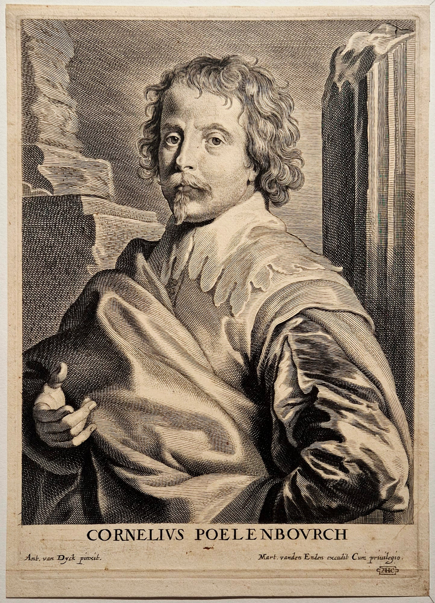 Portrait de Cornelis van Poelenburgh, peintre. Van Dyck.
