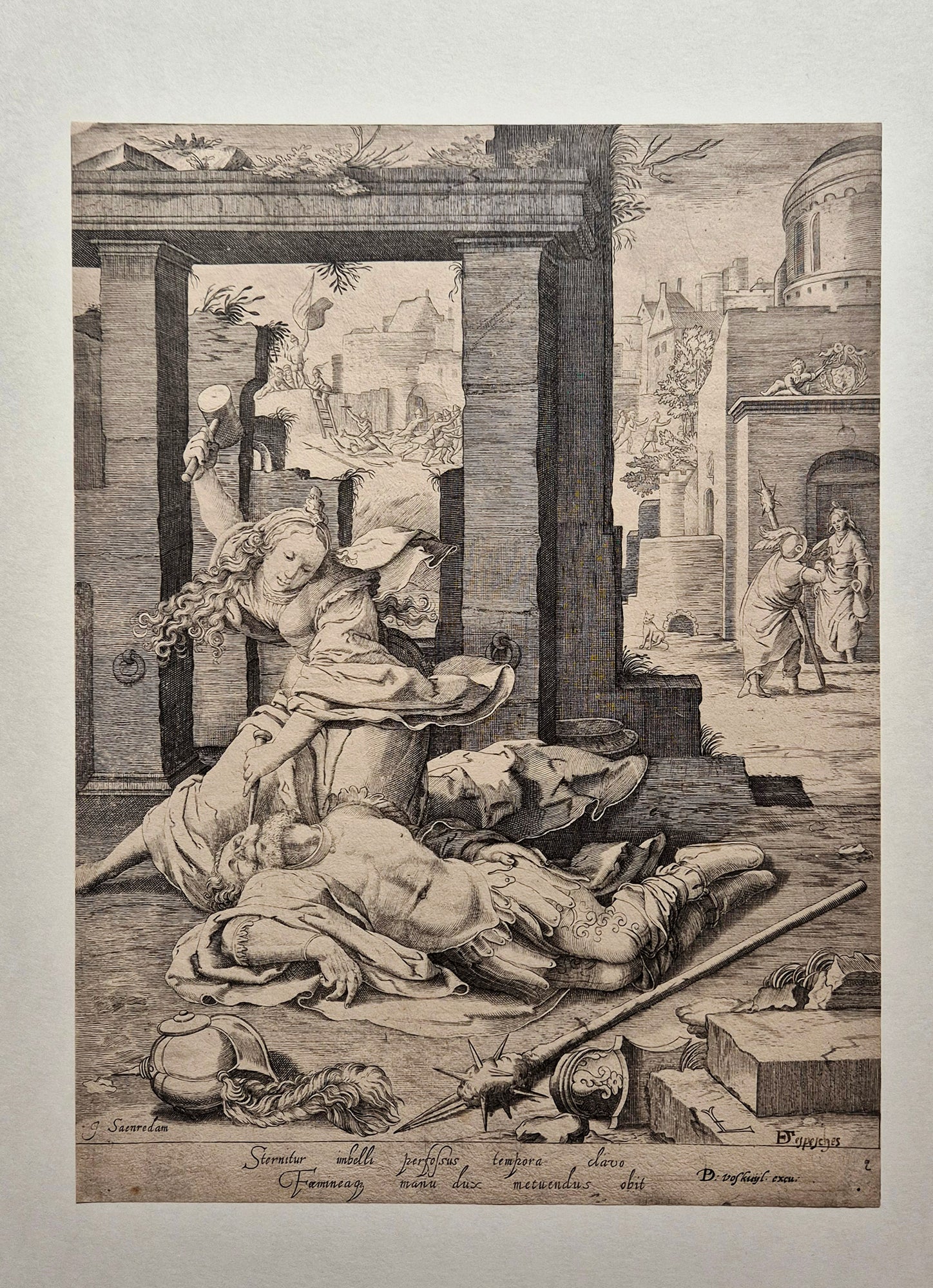 Jahel tuant Sisera. Leyden.