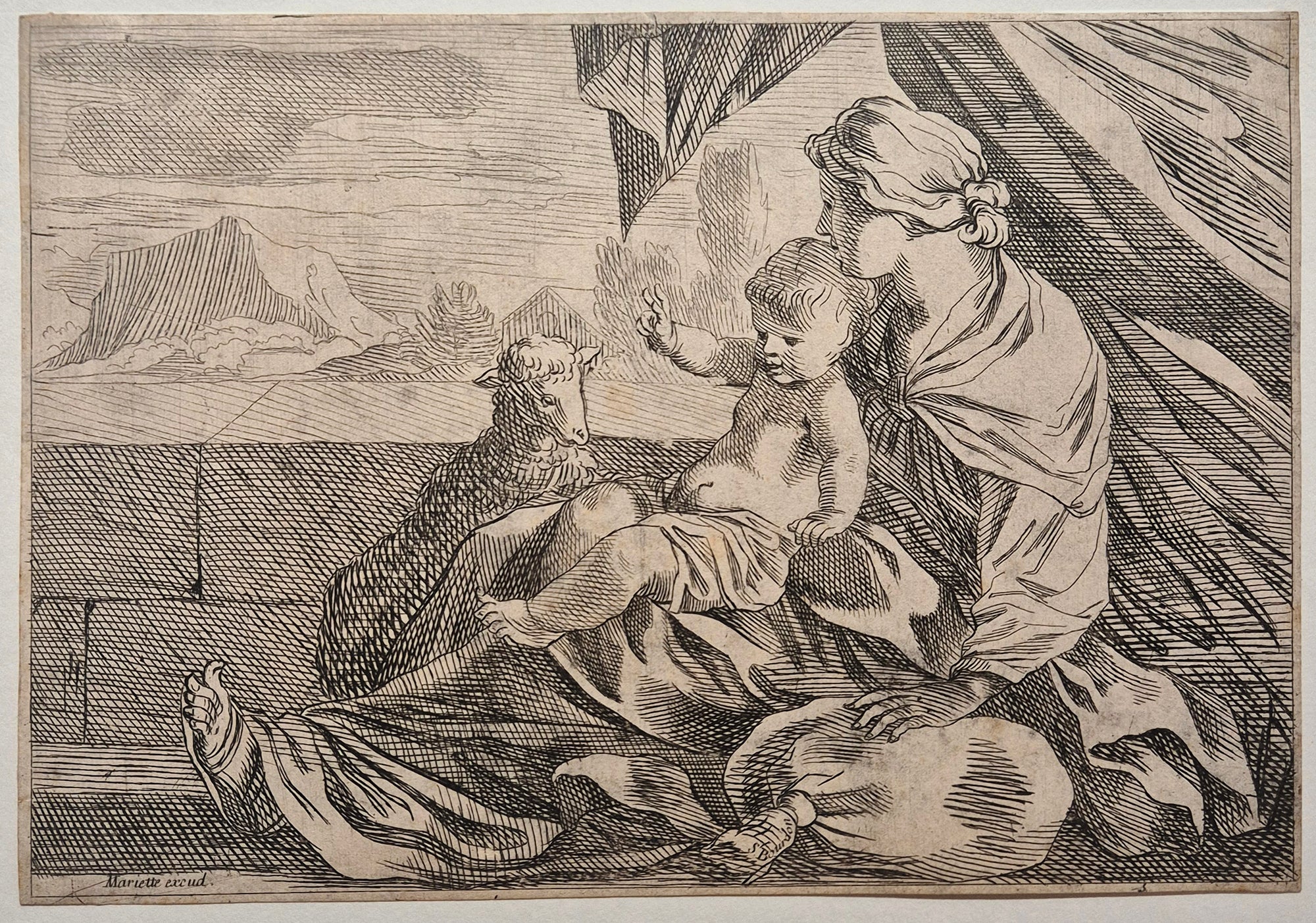 La vierge et l'enfant. Bourdon.