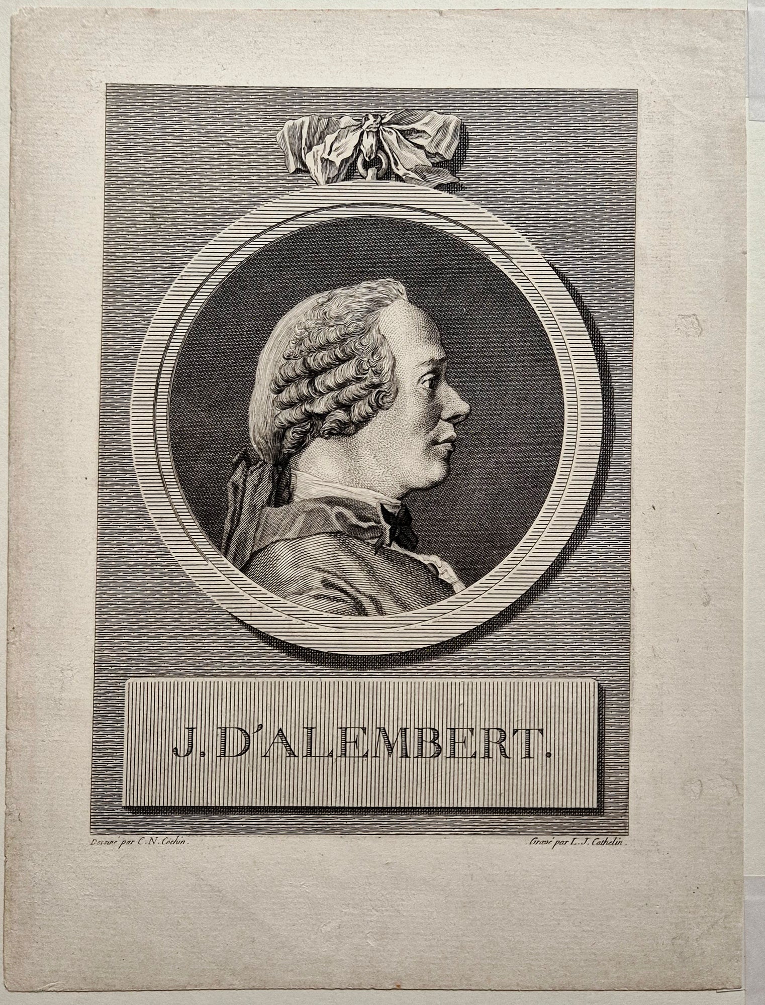 Portrait de Jean d'Alembert. Cathelin.