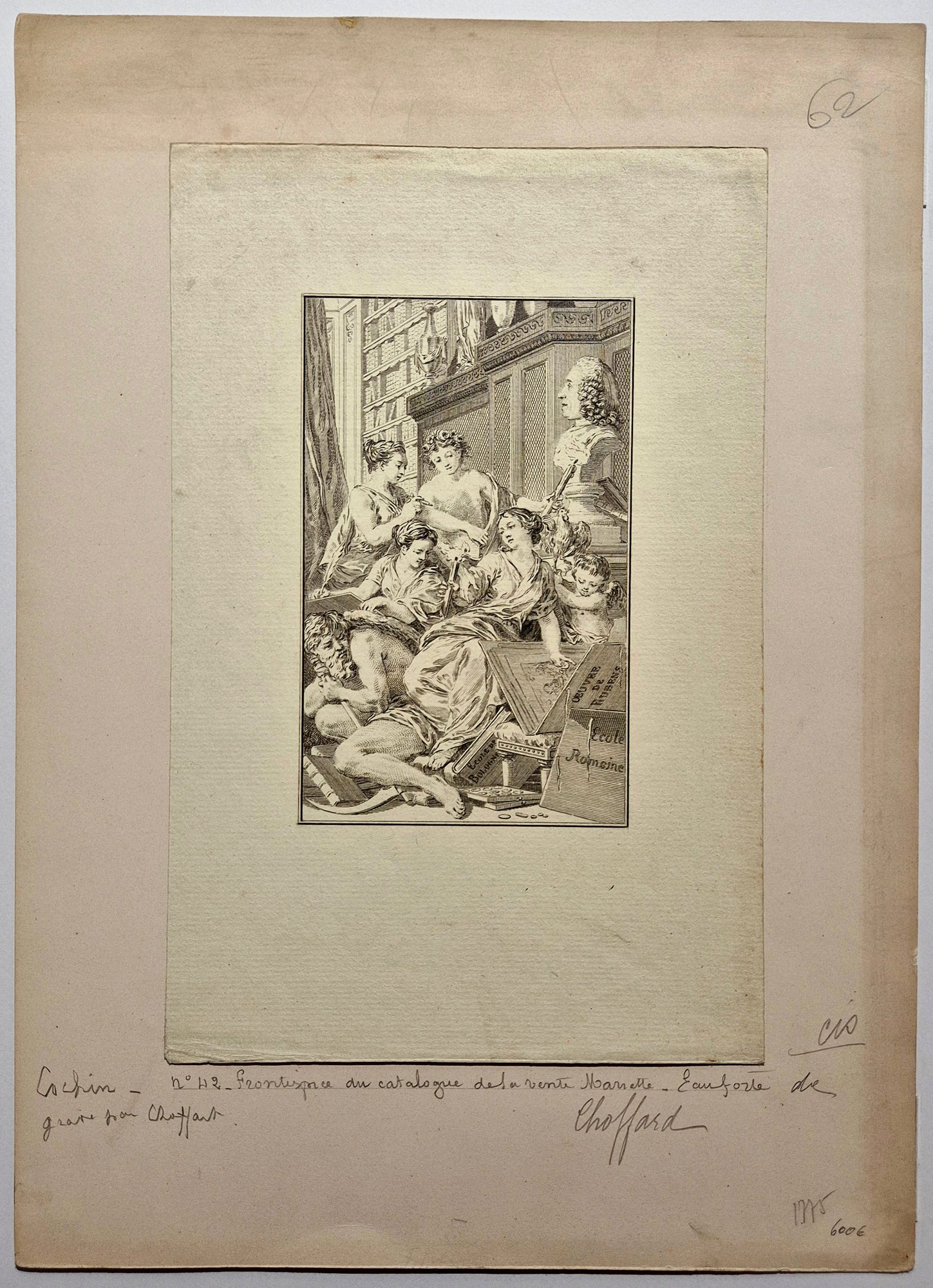 Frontispice du catalogue de la vente Mariette. CHOFFARD.