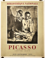 Charger l'image dans la galerie, Affiche d'exposition "Picasso l'œuvre gravé" à la bibliothèque nationale. 1955.