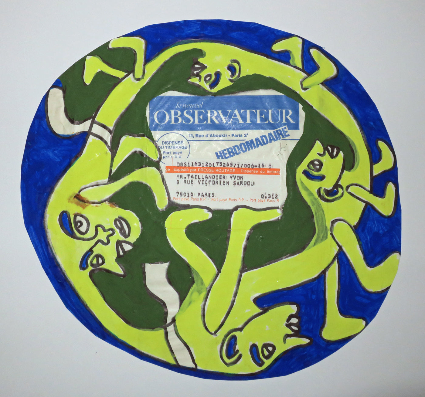 Composition en forme de disque.