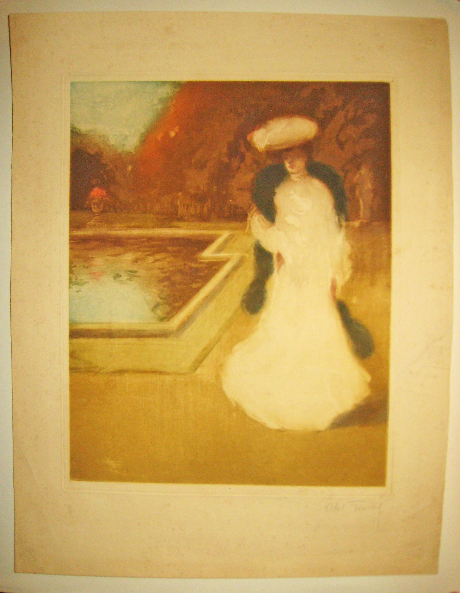 Jeune femme dans un parc.