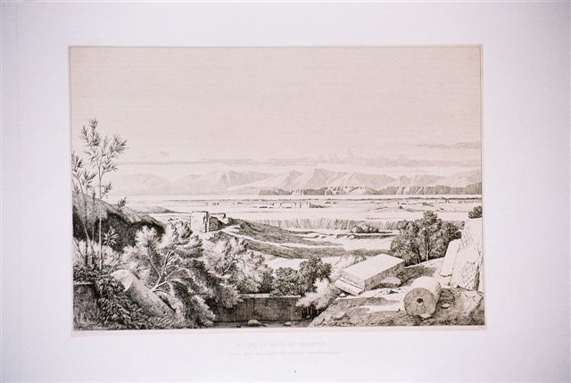 Plaine et Golfe de Corinthe. Parnasse, Helicon, Monts Geraniens, Golfe et Plaine de Corinthe, Ruines Romaines. 1846.