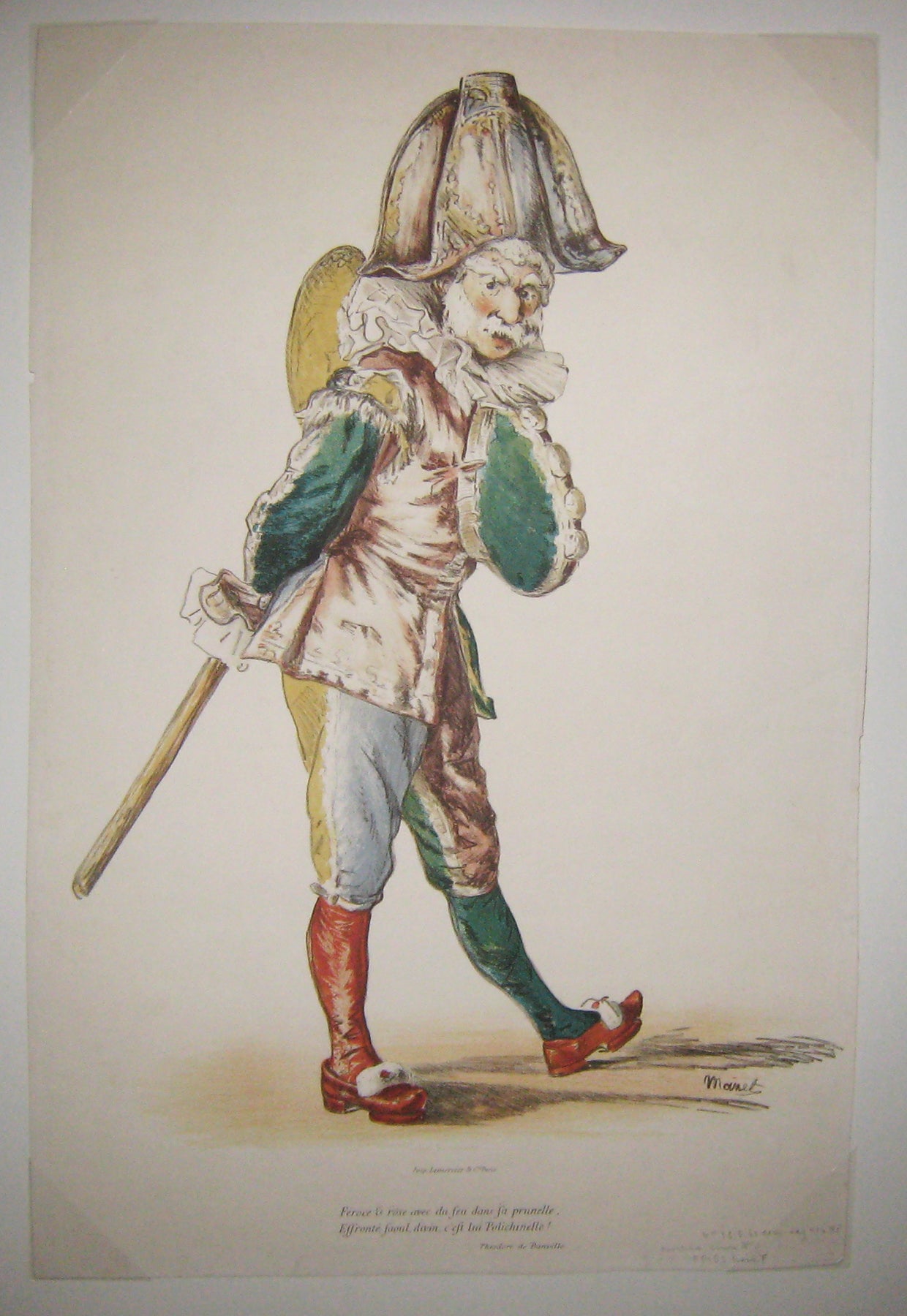 Polichinelle. Féroce & rose avec du feu dans sa prunelle, Effronté, Saoul, divin, c'est lui Polichinelle!