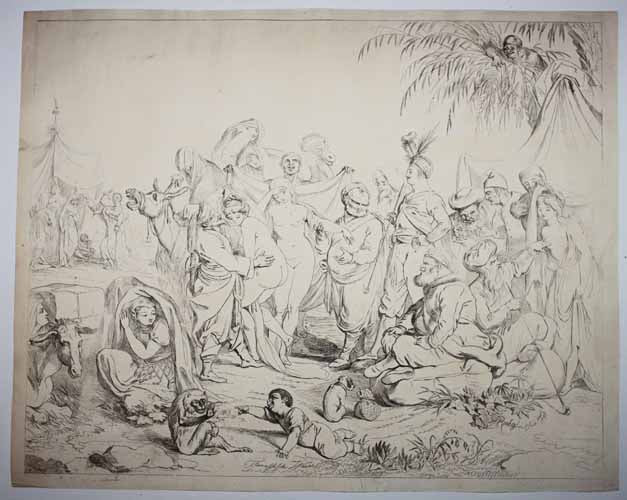 Femmes circassiennes exposées en vente (grande planche).