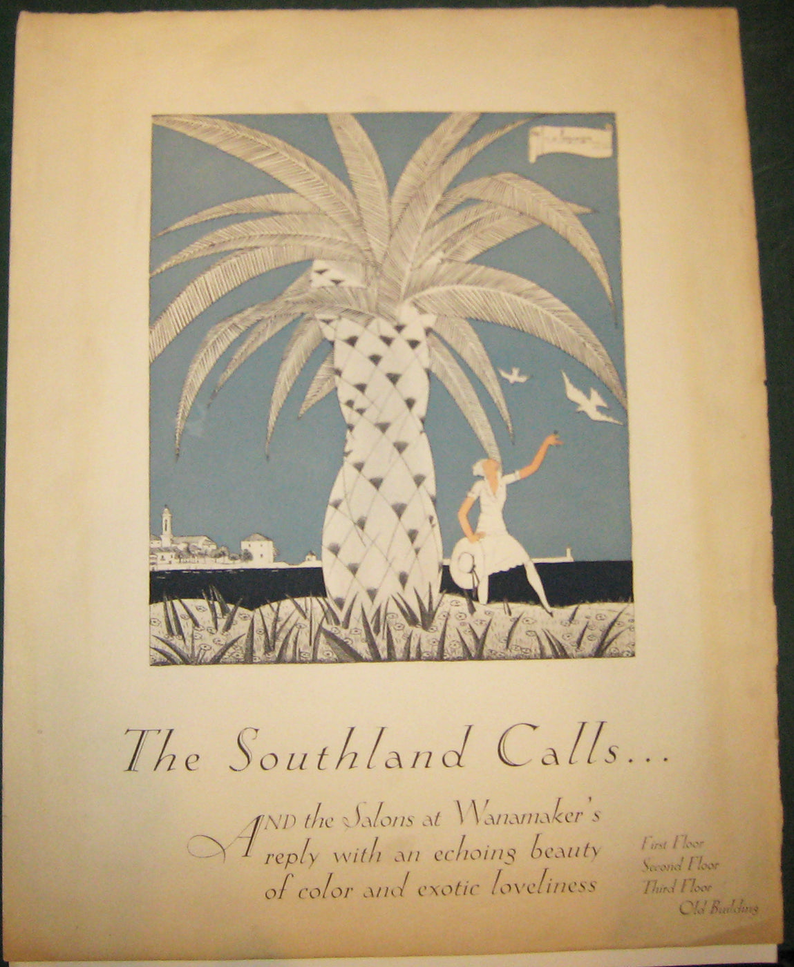 Affiche pour les Magasins Wanamaker.