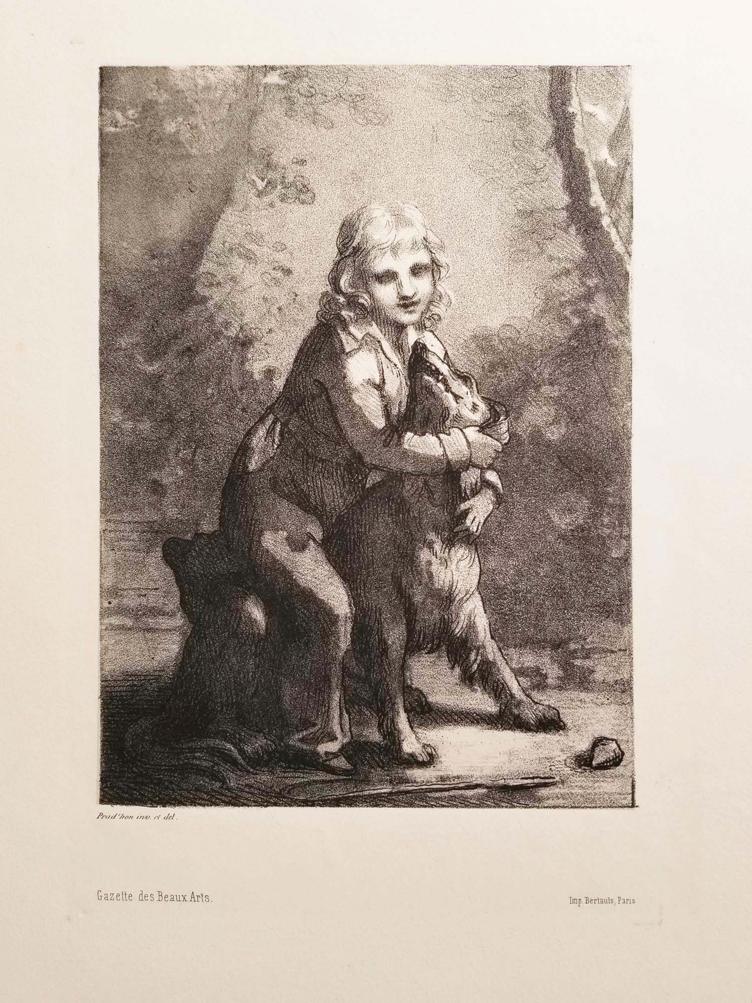 L'enfant au chien. Le fils du maréchal Gouvion St Cyr. 1822.