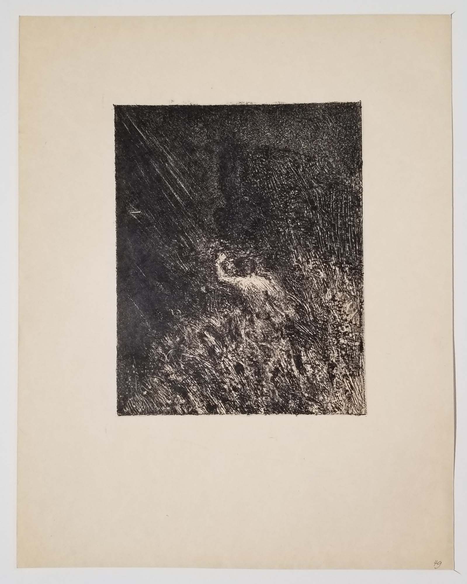 Centaure nageant sous l'orage.