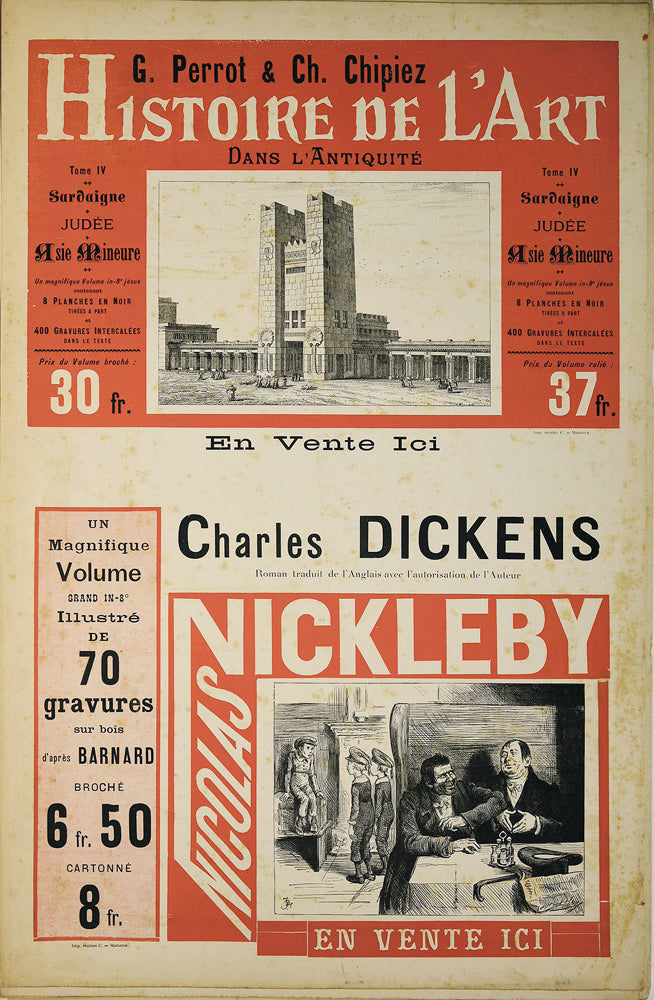Affiches et affichettes de librairie, 1884-1889