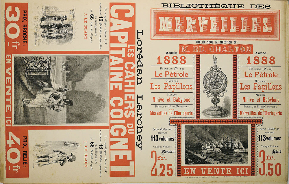 Affiches et affichettes de librairie, 1884-1889