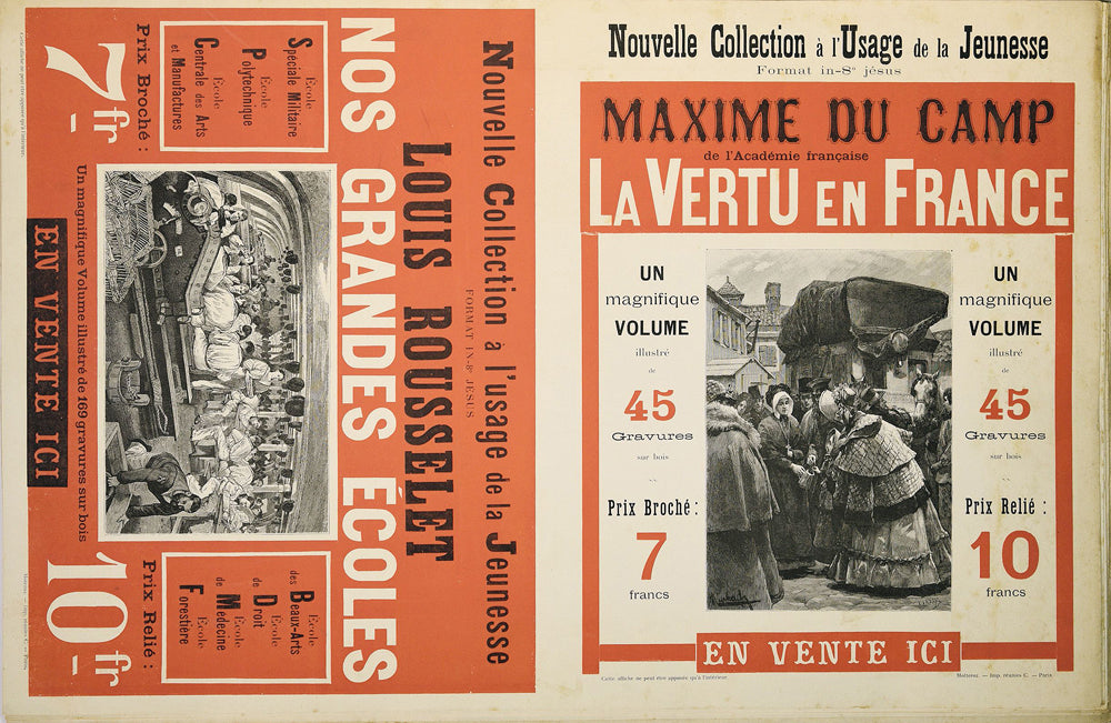 Affiches et affichettes de librairie, 1884-1889
