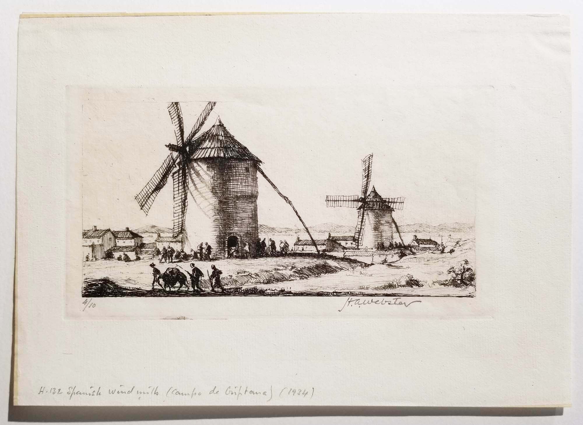 Moulins à vent espagnols (Camps de Criptana).  1934.