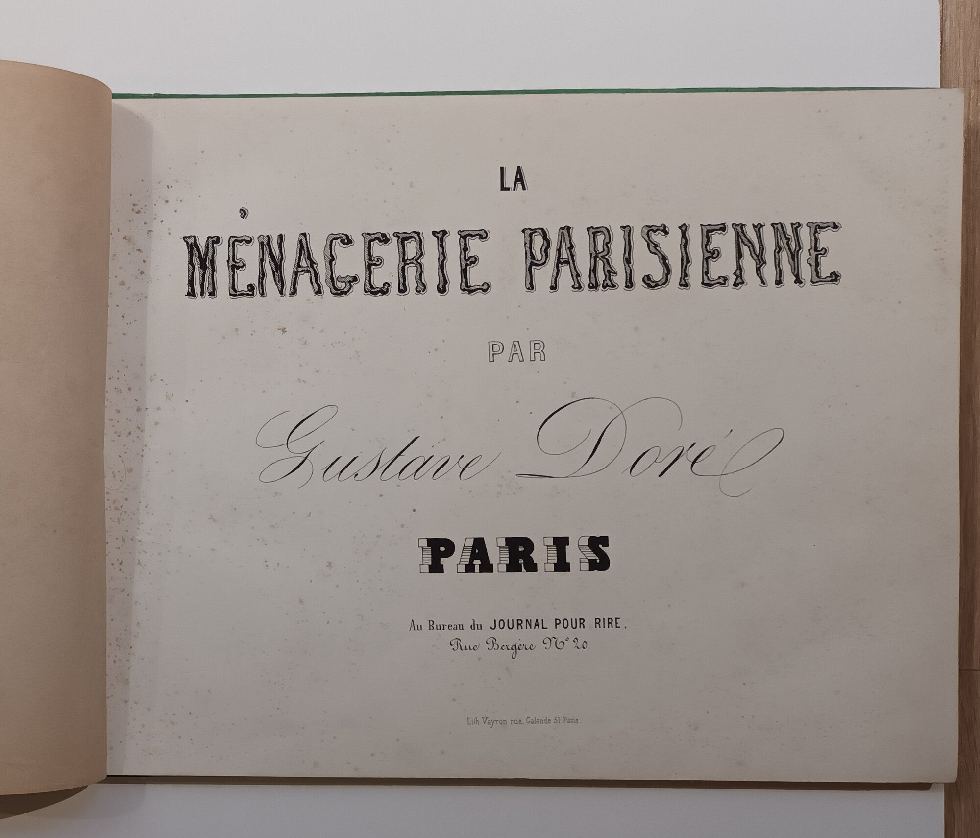 La ménagerie parisienne.