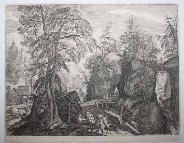 Paysage avec un pont.