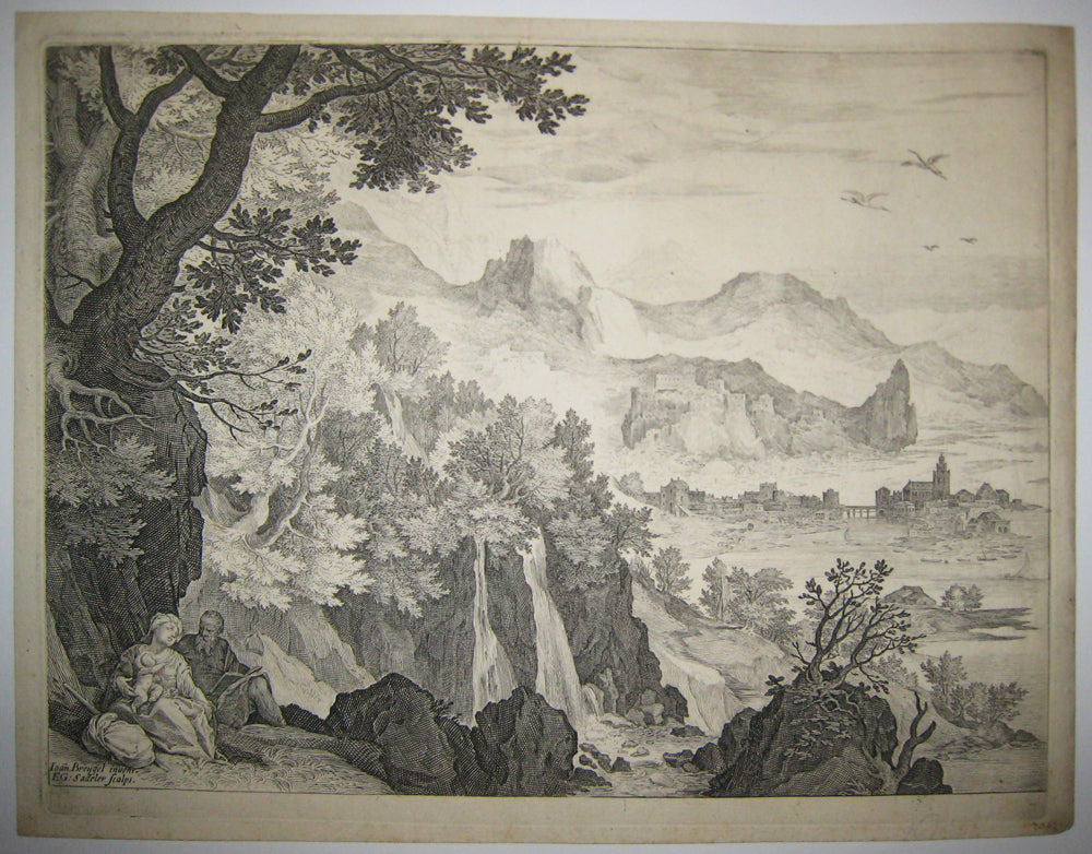 Paysage montagneux, la Fuite en Egypte.