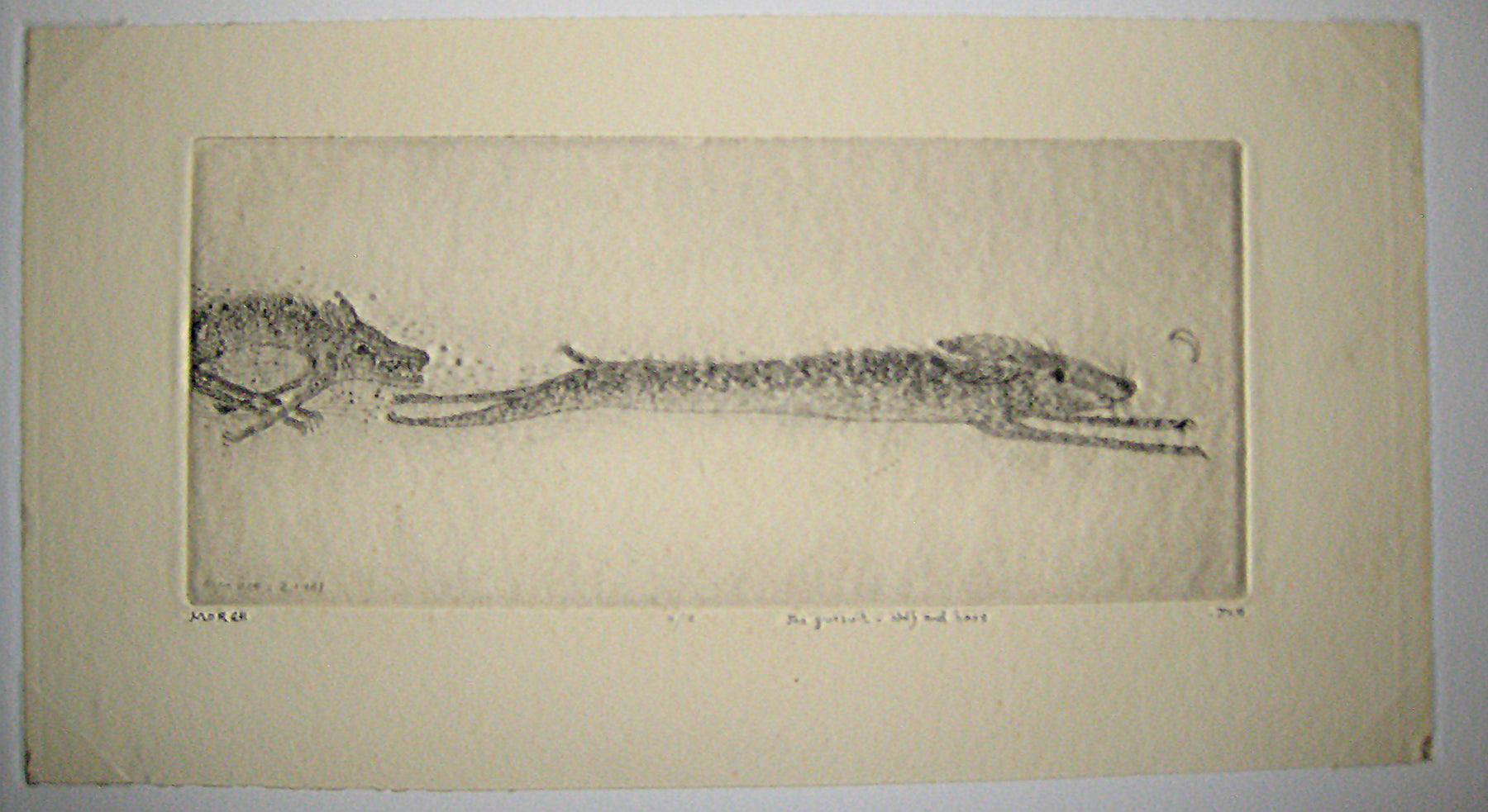 The pursuit, Wolf and hare.