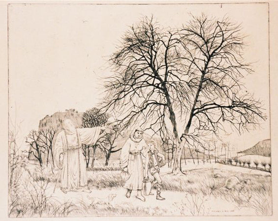 Abraham chassant Agar.  1943.