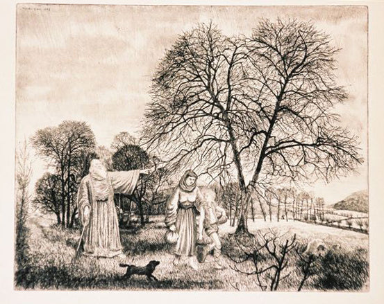Abraham chassant Agar.  1943.