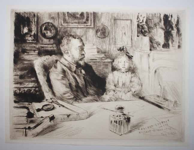 Alidor Delzant et sa fille.