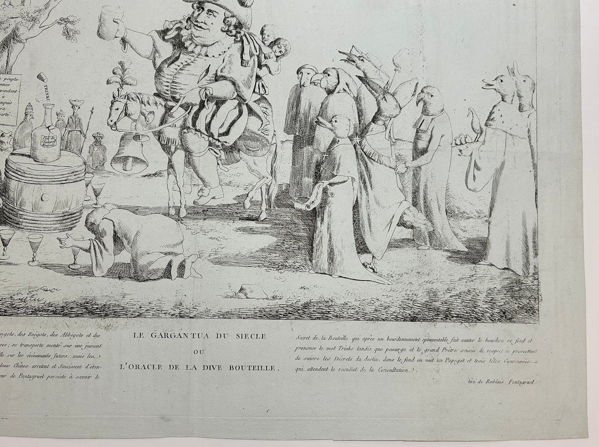 Le Gargantua du Siècle ou L'oracle de la dive bouteille. 1790-1792.