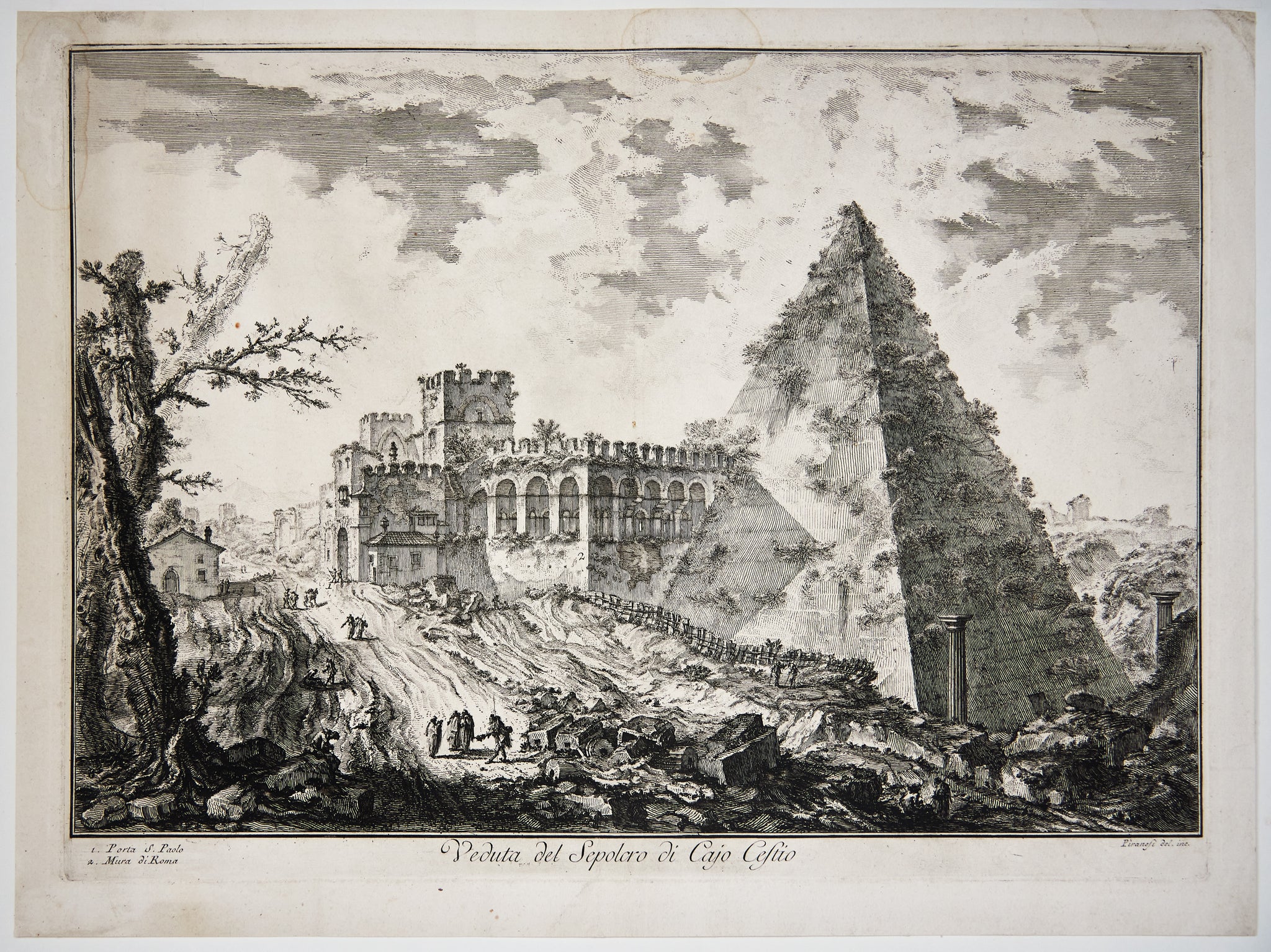 Veduta del Sepolcro du Cajo Cestio.