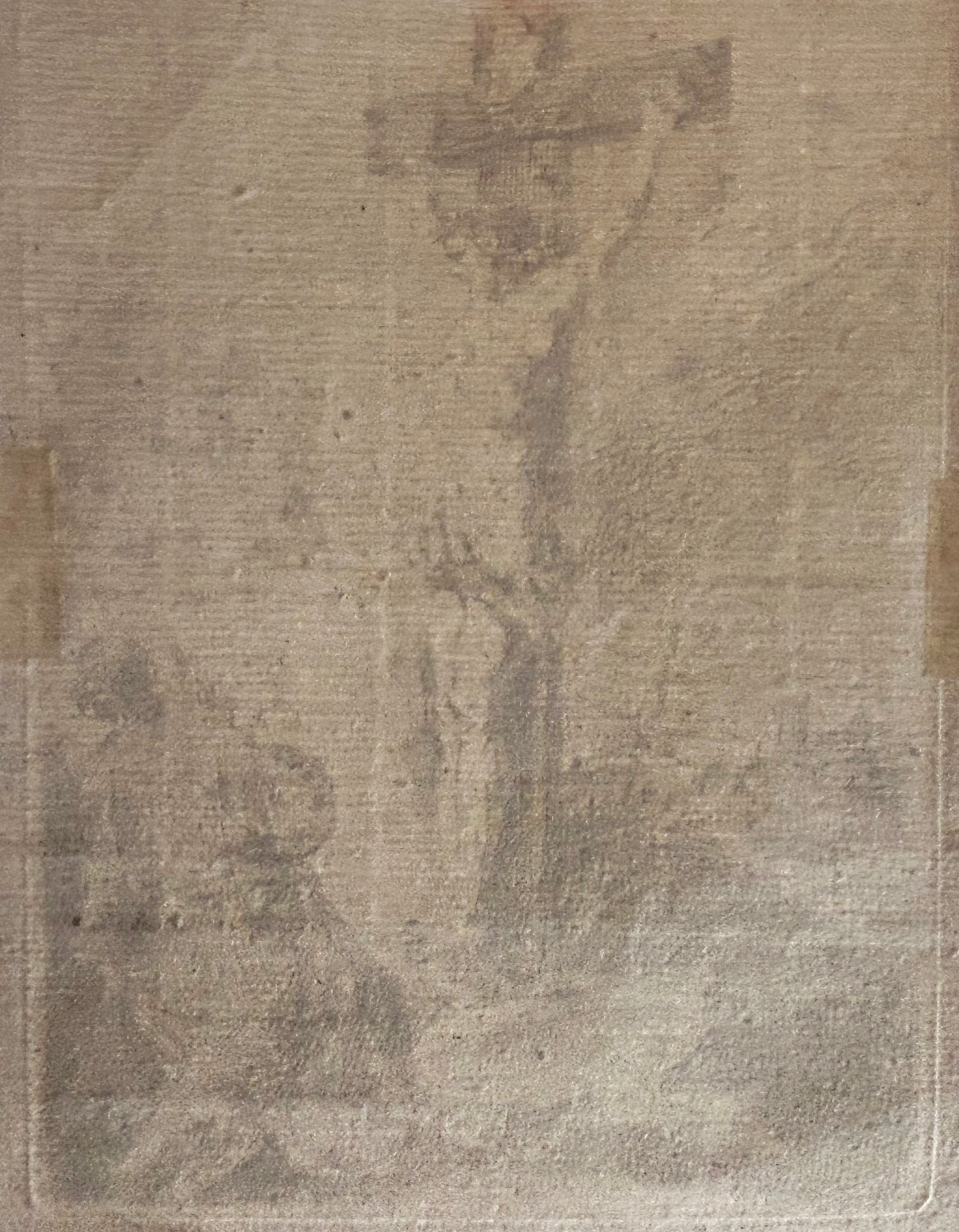 Le Christ en croix et Marie-Madeleine agenouillée à droite.