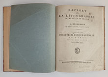 Charger l'image dans la galerie, Rapport sur la lithographie introduite en France.1815.