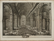 Charger l'image dans la galerie, Deux vues monumentales de la Basilique Saint-Pierre de Rome. 1774-1775