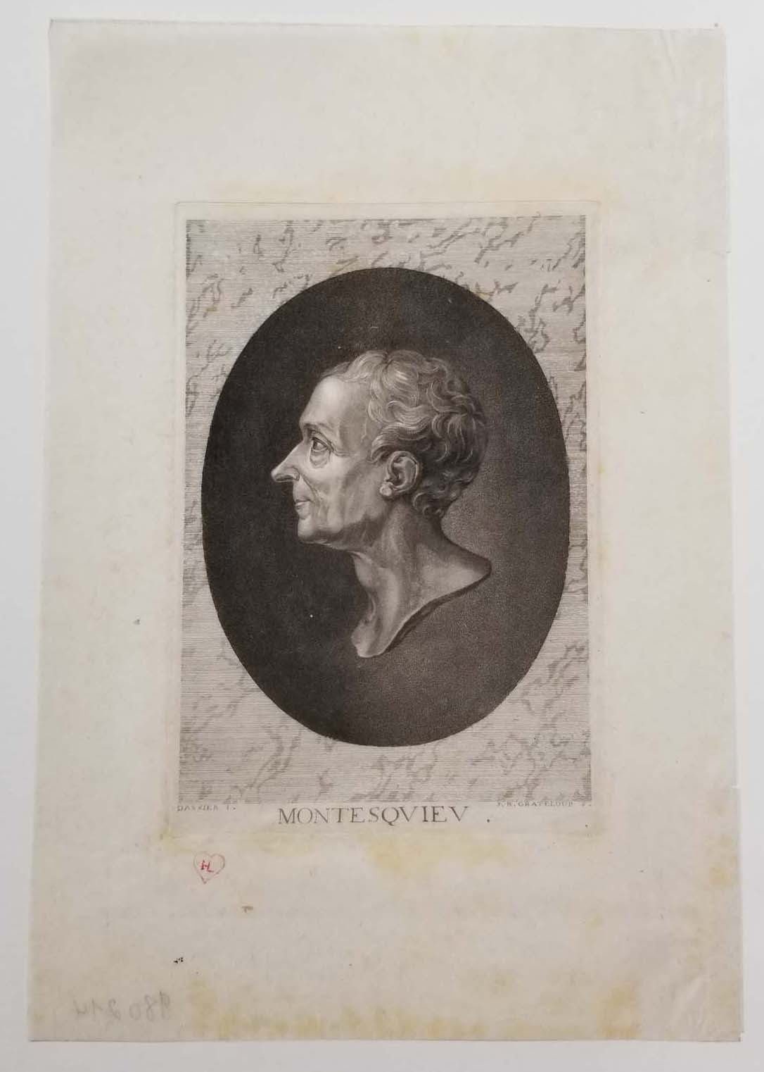 Portrait de Montesquieu (La Brède 1689 † 1755 Paris).  1768.