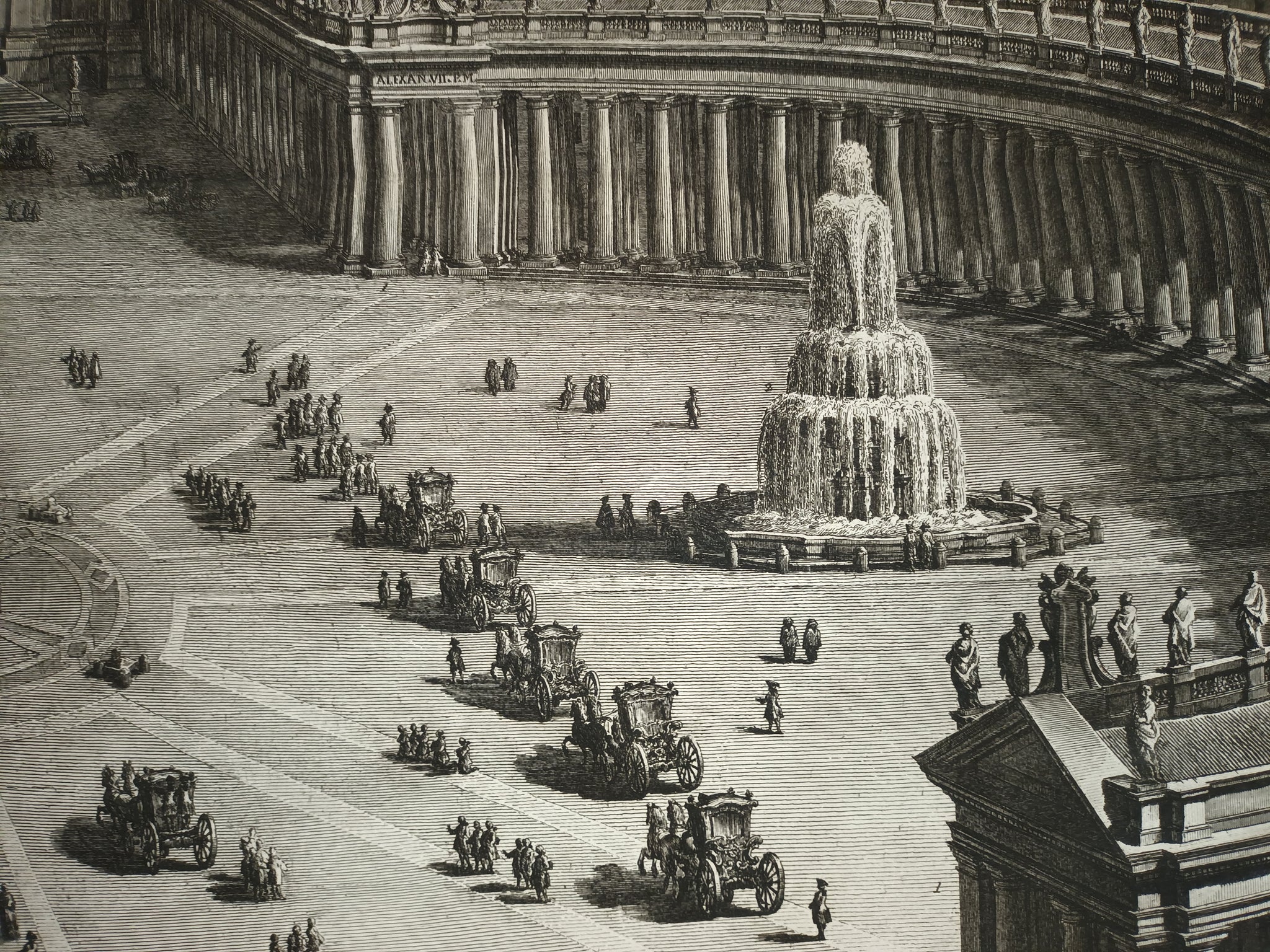 Deux vues monumentales de la Basilique Saint-Pierre de Rome. 1774-1775