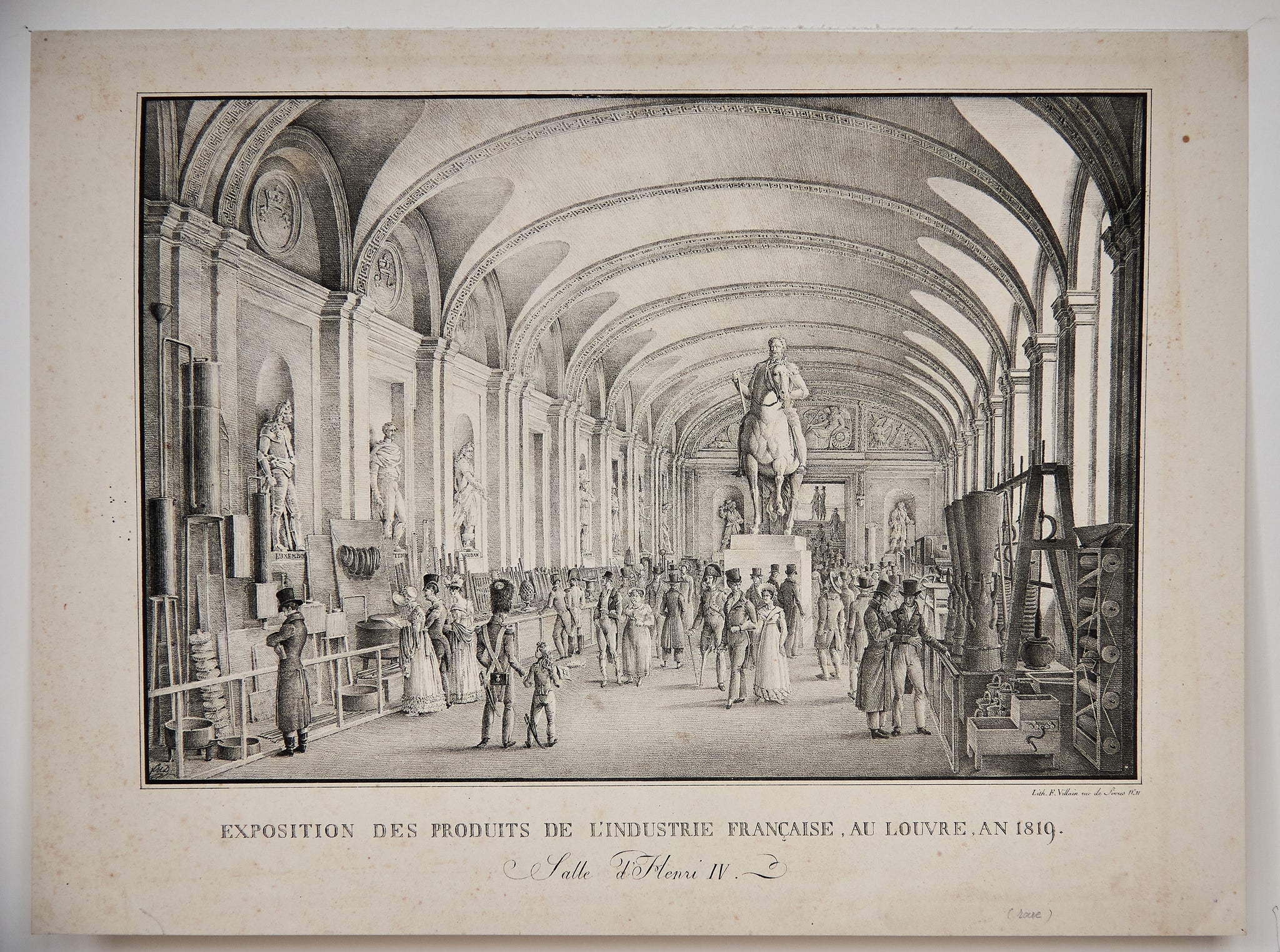 Exposition des produits de l’industrie française,
au Louvre, an 1819, salle Henri IV.