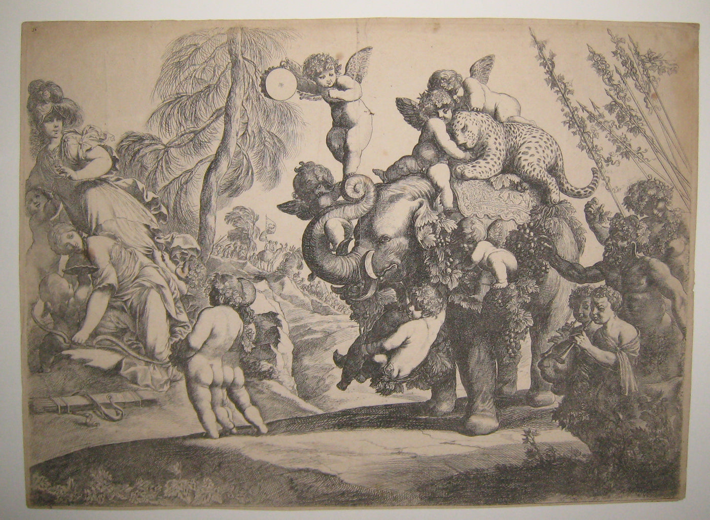 Diane et Minerve s'enfuyant à l'approche de Bacchus, accompagné de sa suite.