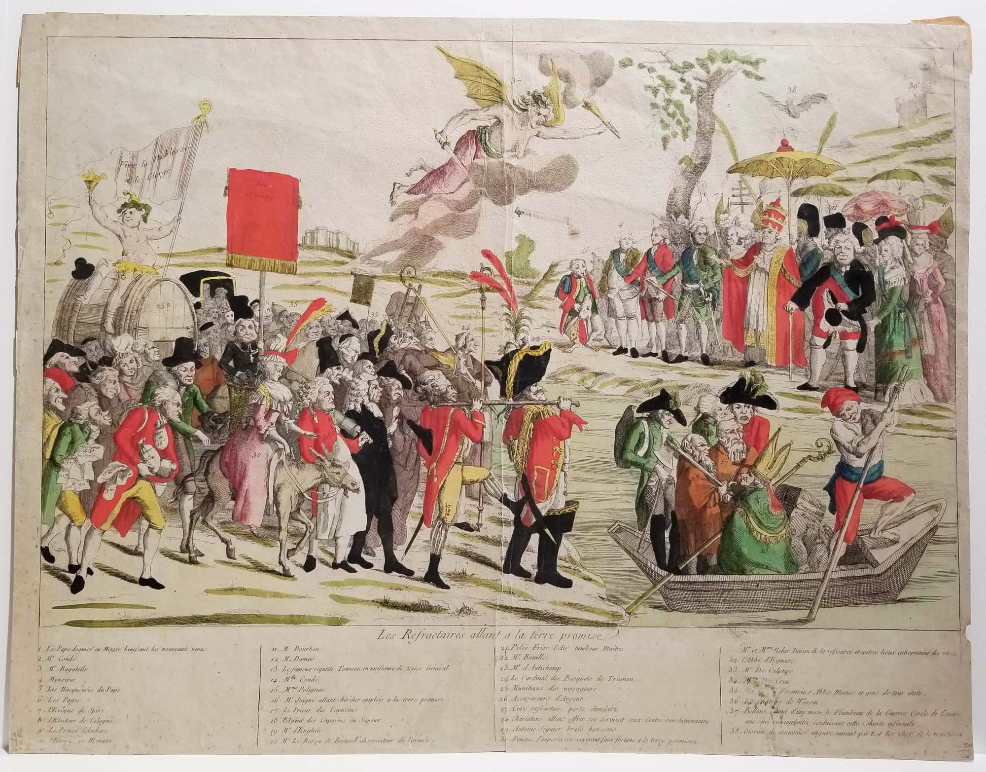Les Réfractaires allant à la Terre Promise. 1792.