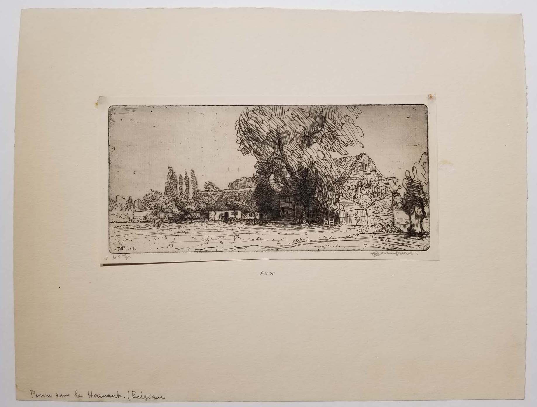 Ferme à Manbray (Belgique).  1909.