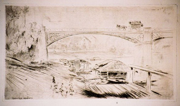 Vue du Pont sur un quai.