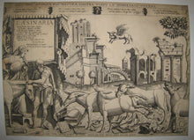 Charger l'image dans la galerie, L'Asinaria. (Combat entre l'Ignorance et la Raison). Ecco del asinesca ria natura contra Virtu la Dispietata Guerra. c.1560-
