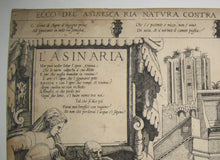 Charger l'image dans la galerie, L'Asinaria. (Combat entre l'Ignorance et la Raison). Ecco del asinesca ria natura contra Virtu la Dispietata Guerra. c.1560-