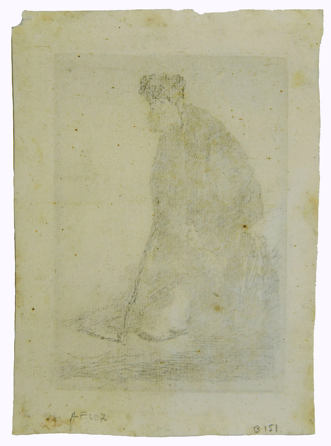 Figure de vieillard à courte barbe, vers 1630