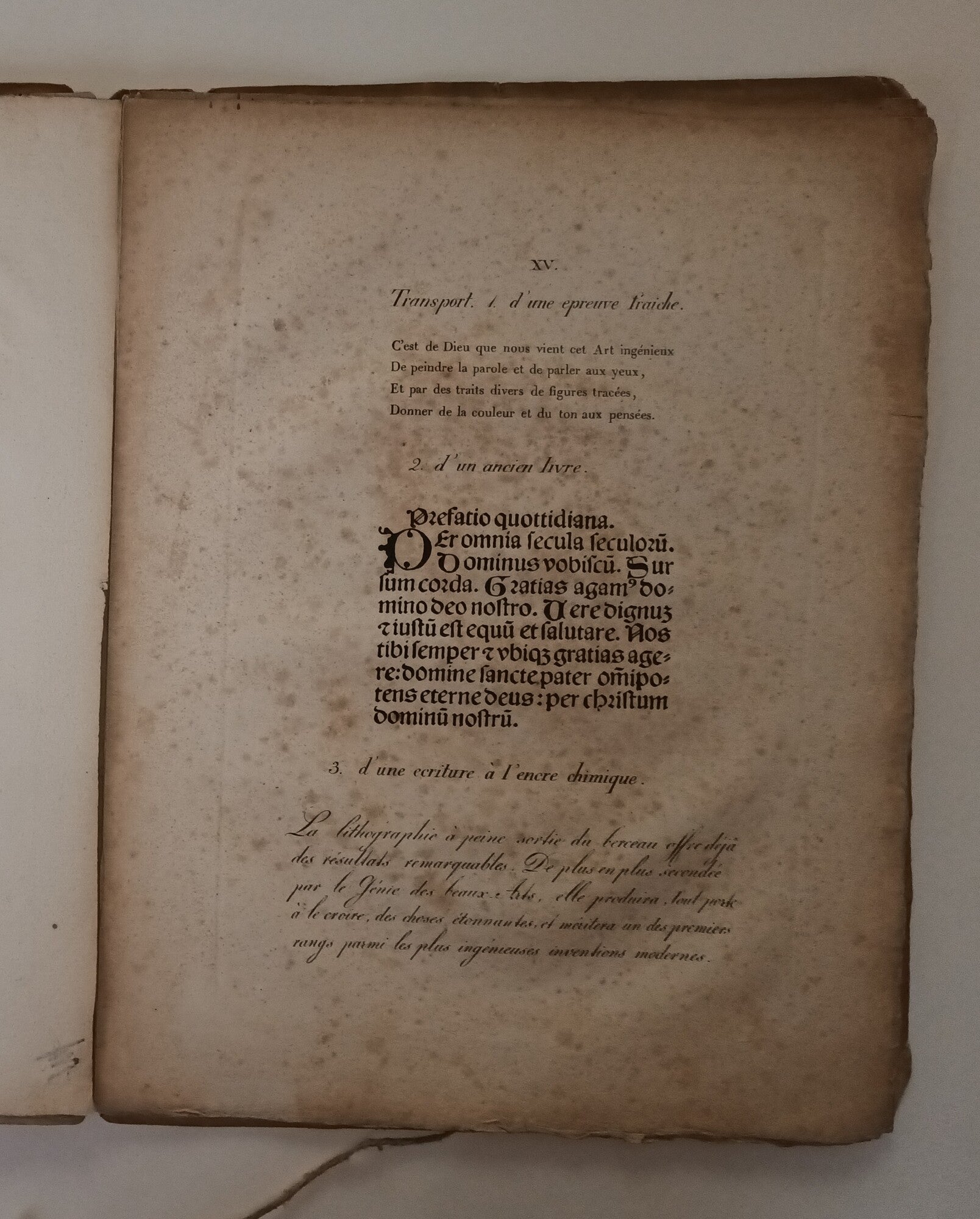 Collection de plusieurs essais en dessins et gravures, pour servir de Supplément à l'Instruction pratique de la lithographie.1819.