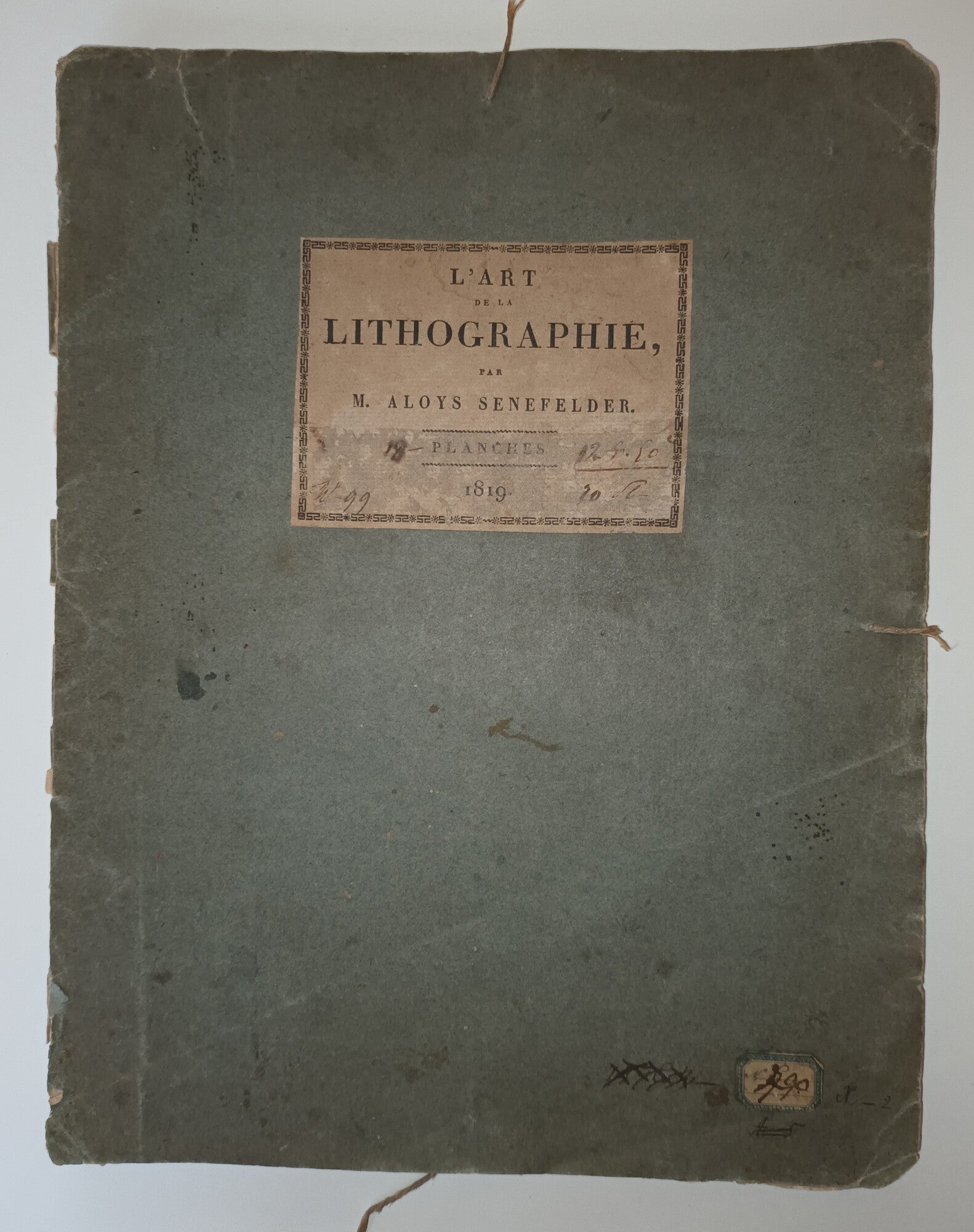 Collection de plusieurs essais en dessins et gravures, pour servir de Supplément à l'Instruction pratique de la lithographie.1819.