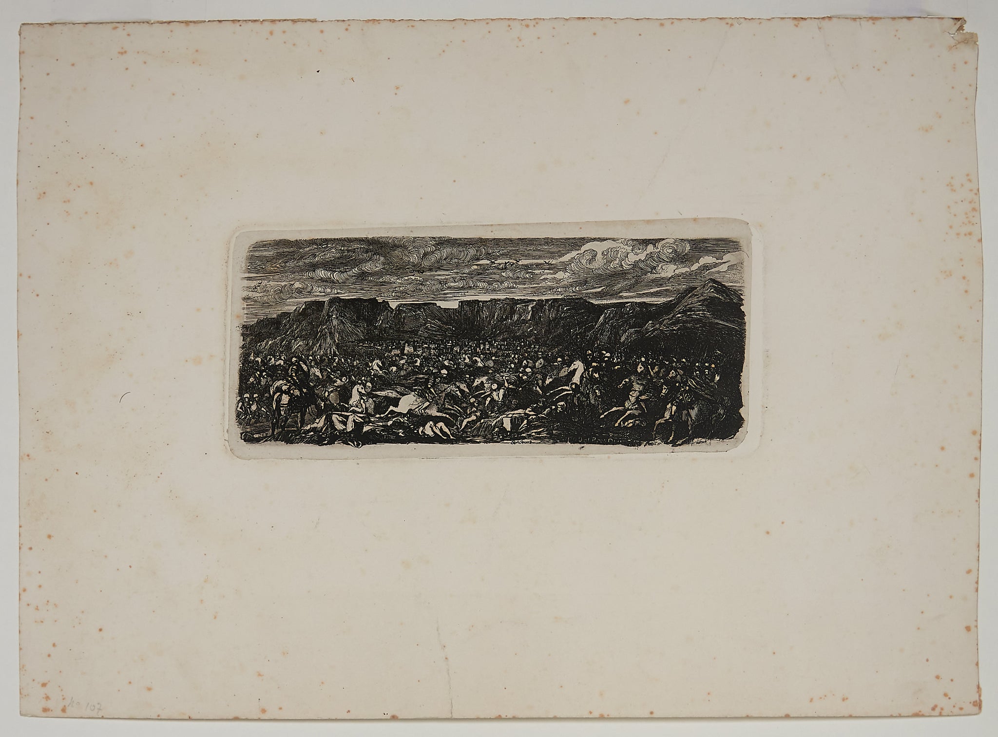 Bataille dans une plaine rocheuse.