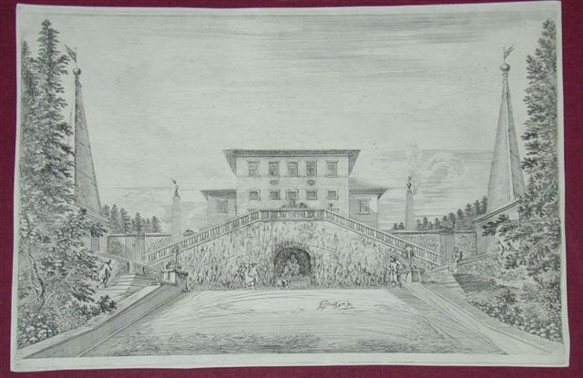 Le Grand Perron de la Villa de Pratolino, près de Florence.