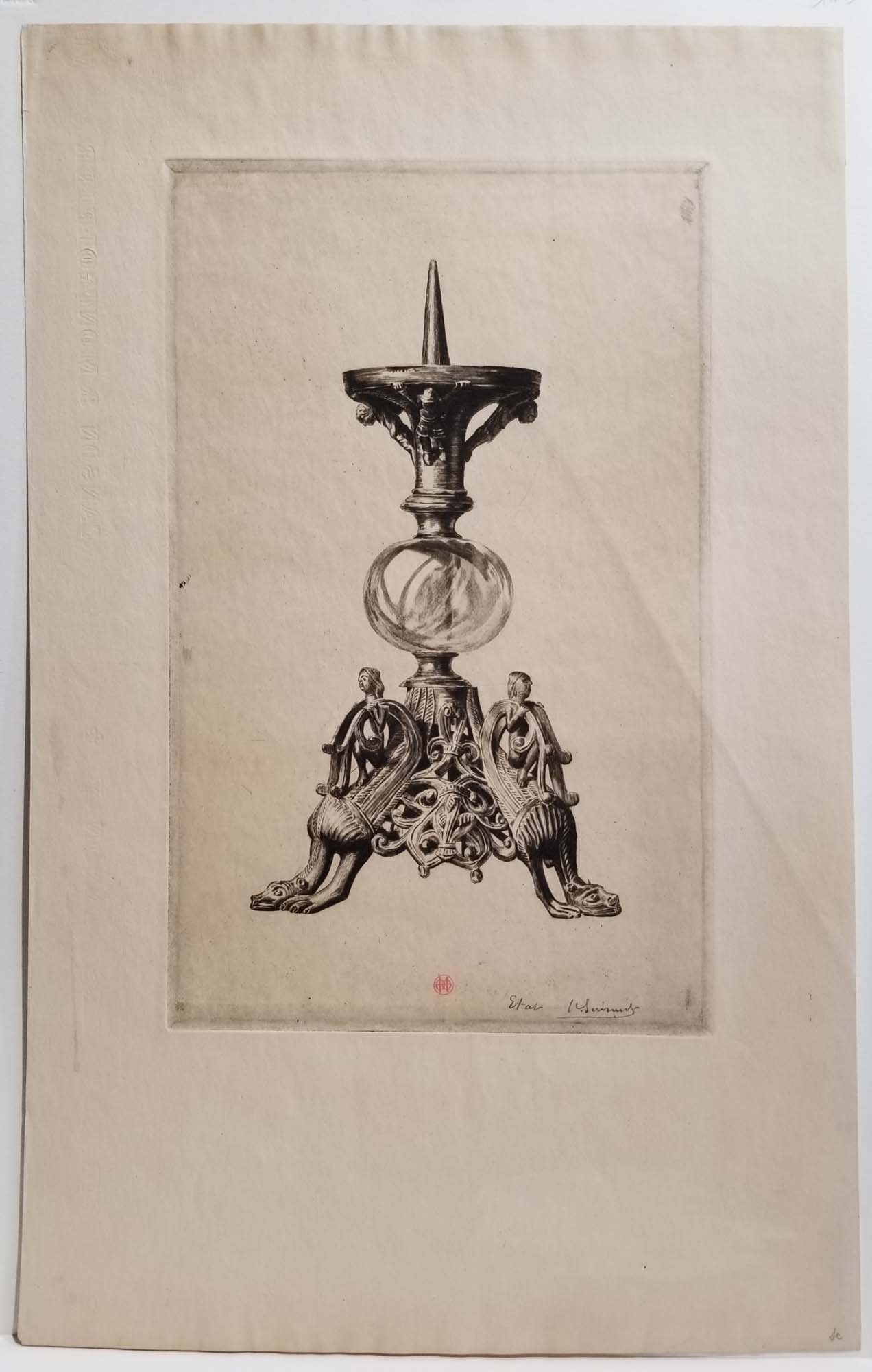 Porte-cierge à boule de cristal. 1884.